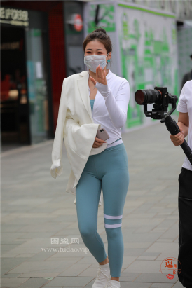 编码2709蓝色紧身裤美腿