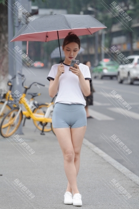 【M1066】心爱的雾霾蓝热裤女孩（纯享版）