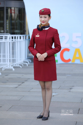 国航空姐灰丝端庄优雅在主持活动【套图✚视频】