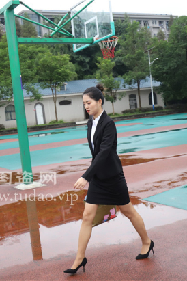 编码0077黑色职业装咖丝美腿高跟美脚