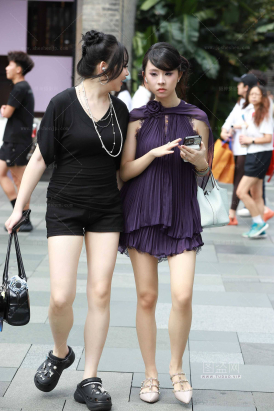 紫色无袖连衣裙  118P